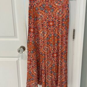 Loveappella Multicolor Floral Maxi Skirt